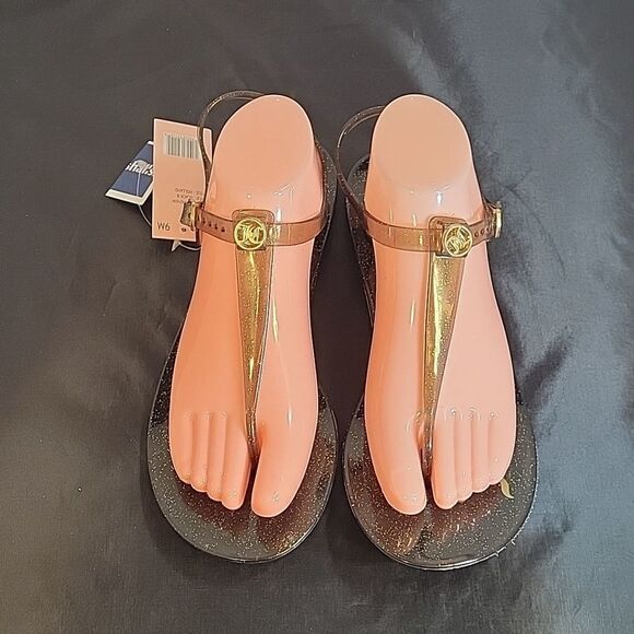 BRAND NEW JUICY COUTURE ANKLE STRAP SPARKLY THONG SANDAL - Picture 2 of 14
